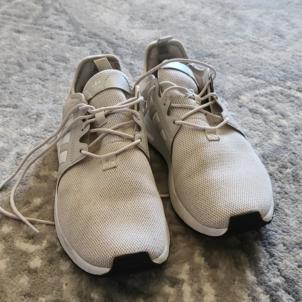 Adidas Light Gray Tennis Shoes with Mesh